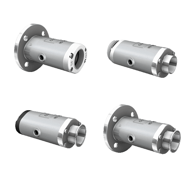 Air operated pinch valves with varying pipe connections