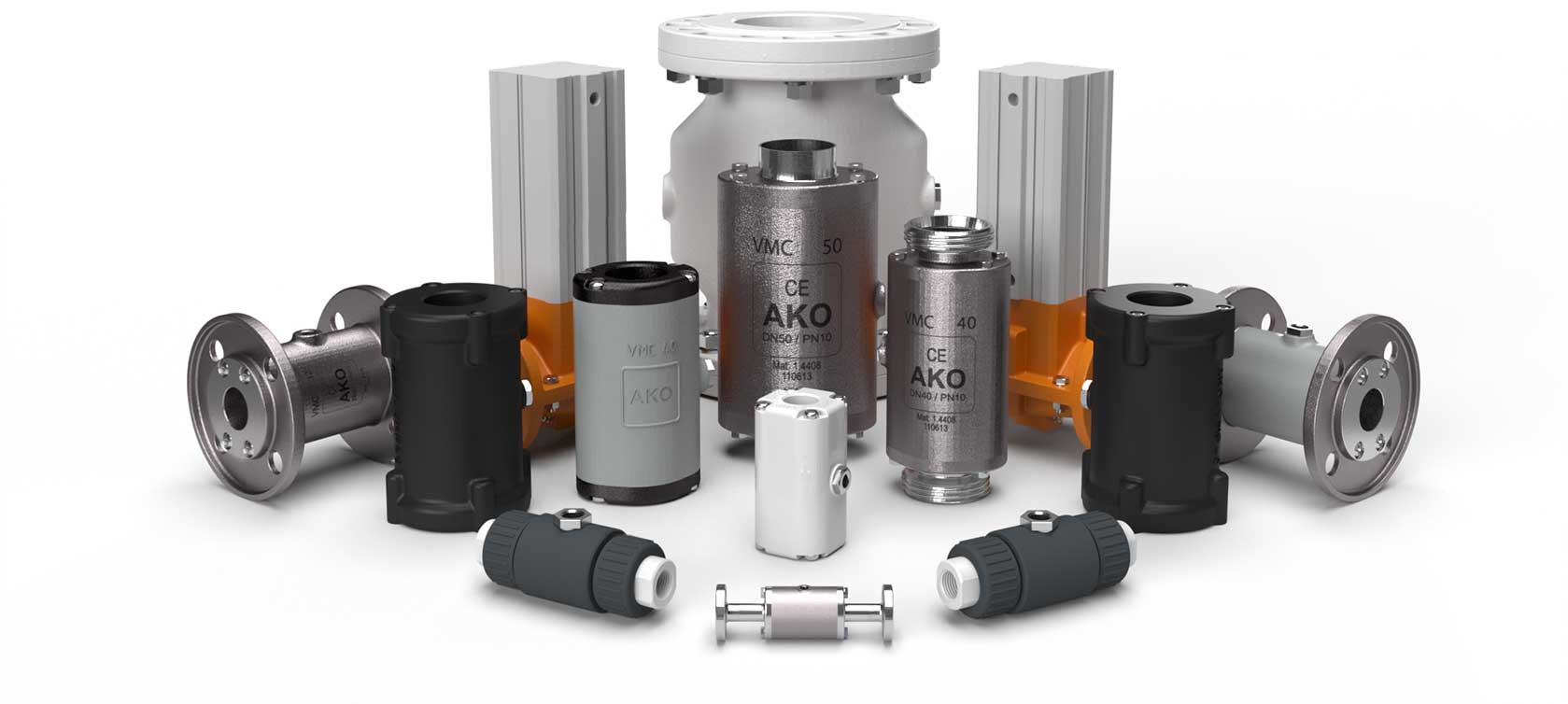 Selection of pinch valves from AKO Armaturen